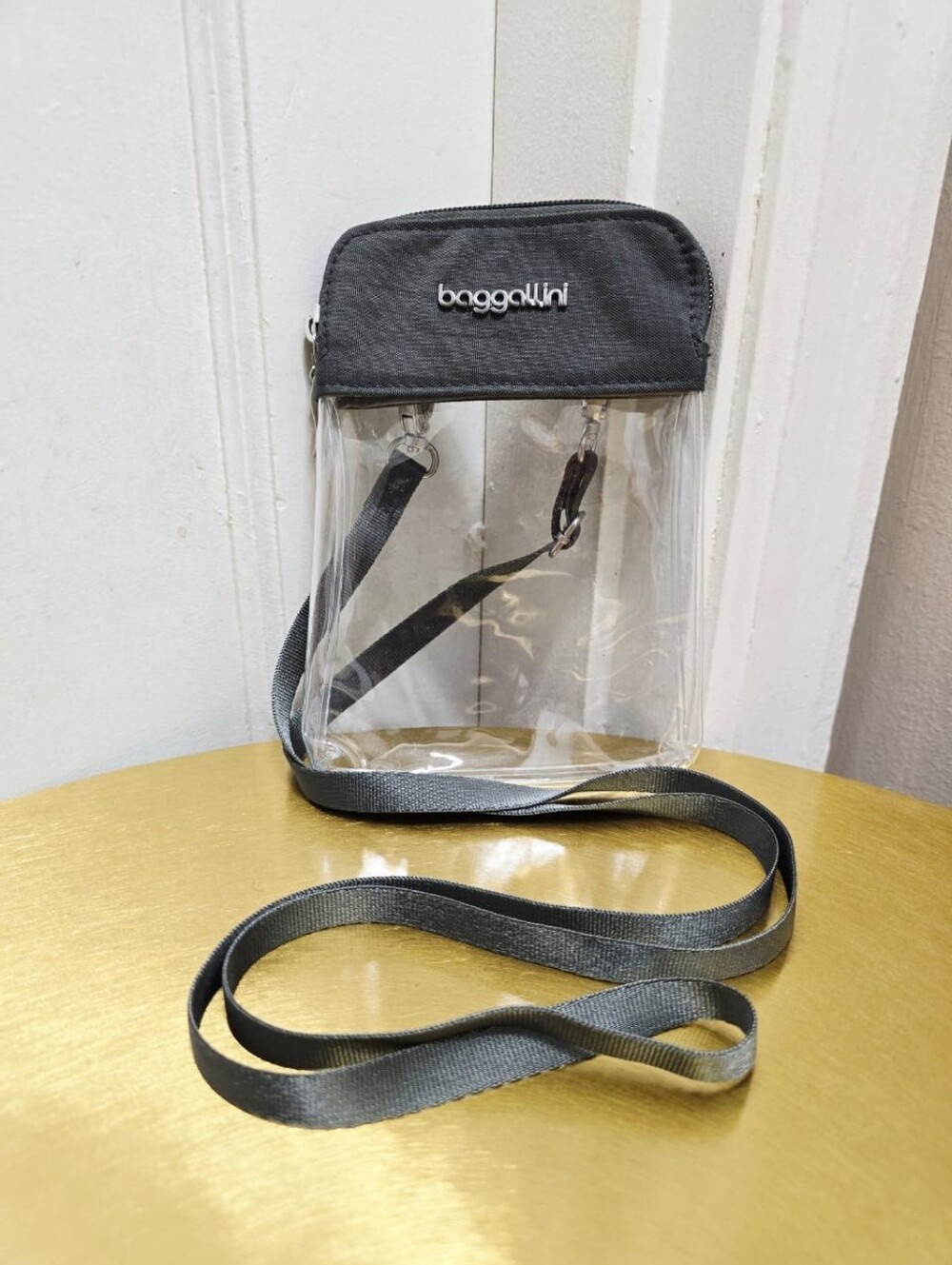 Clear Stadium Explorer Crossbody Bag in Black